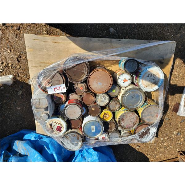 Pallet of Assorted Paints + Stains