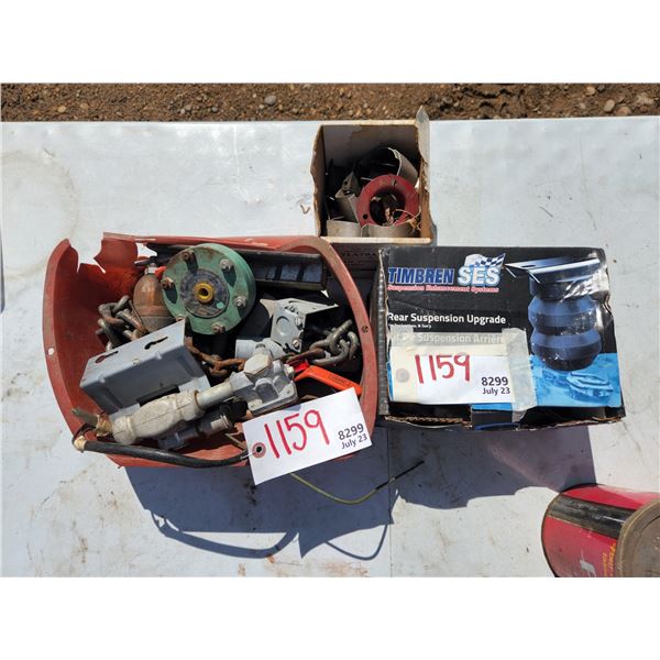 Rear Suspension Upgrade Kit & Bucket of Assorted Tools