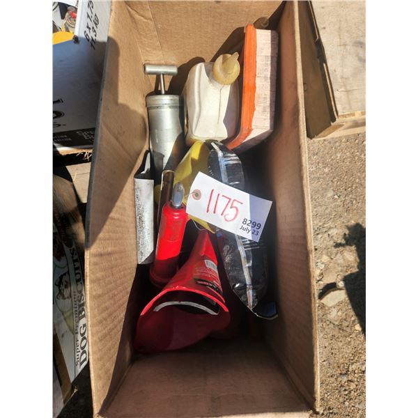 Box of Assorted Grease/Oil Tools