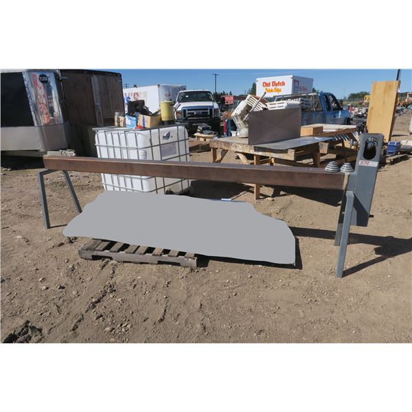 Large Homemade Lathe - Steel Construction - Comes with Pulleys, NO Motor - 136" Long Work Area