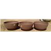 Image 1 : 3 Brown Planters - 9"h, 16" dia