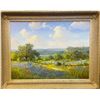 Image 1 : SOUTHWEST GALLERY: "Blue Vista" - Original Oil Painting by Texas Landscape Artist Kay Walton