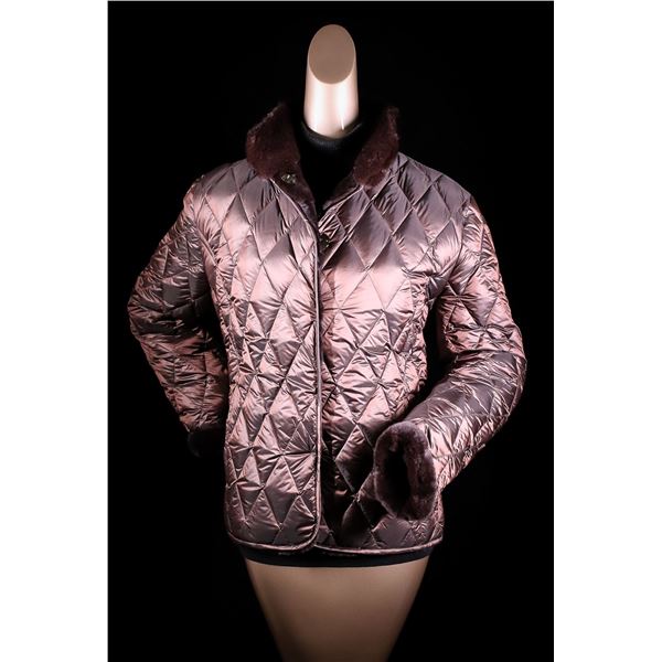 ALASKA FUR GALLERY: Gorgeous Brown Plucked Mink Jacket, Reversible to Down Puffer
