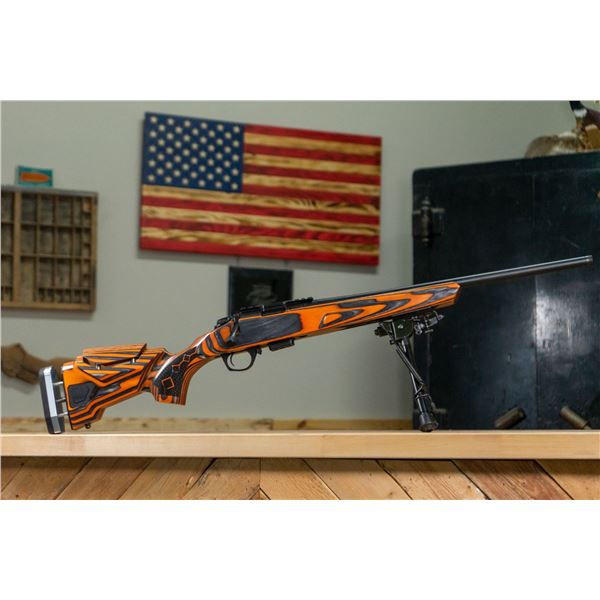 BOYDS HARDWOOD GUNSTOCKS: Bergara BMR Rifle in 22 WMR with a Boyds Agility stick in Blaze Laminate.