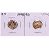 Image 1 : Lot of 1998-1999 $5 American Gold Eagle Coins