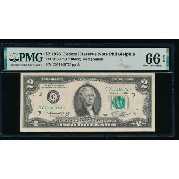 1976 $2 STAR Philadelphia FRN PMG 66EPQ