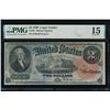 Image 1 : 1869 $2 Rainbow Legal Tender Note PMG 15