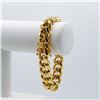 Image 2 : Huge 81 Gram 14 Kt Gold Plate Cuban Link Bracelet