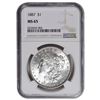 Image 1 : 1887 $1 Morgan Silver Dollar NGC MS65