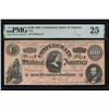 Image 1 : 1864 $100 T-65 Confederate PMG 25
