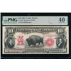 Image 1 : 1901 $10 Bison Legal Tender Note PMG 40