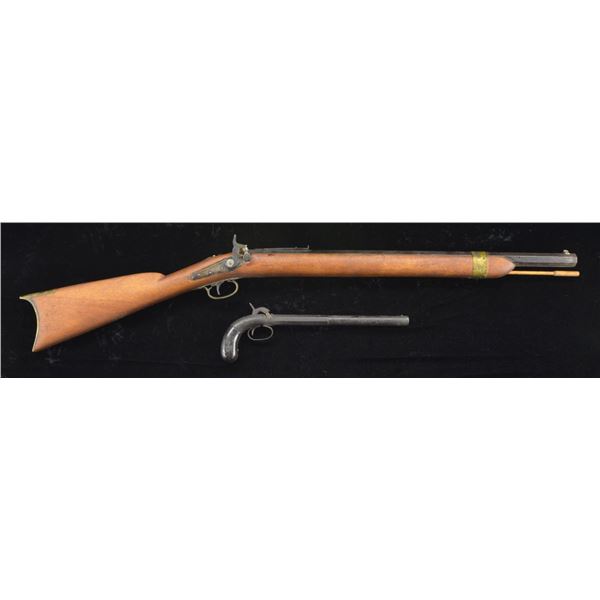 2 ANTIQUE PERCUSSION FIREARMS.