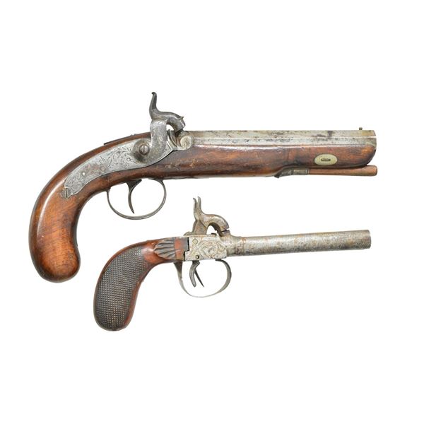 2 ANTIQUE PERCUSSION PISTOLS.