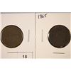 Image 1 : 1864 & 1865 US TWO CENT PIECES, 1864 (FINE)