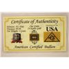 Image 1 : AMERICAN CERTIFIED BULLION: ONE GRAIN (NOT GRAM)