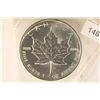 Image 1 : 1990 CANADA SILVER $5 MAPLE LEAF, 1 TROY OZ .999