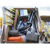 Image 2 : BOX OF MISC. - PLIER SET, FLASHLIGHTS, HACK SAWS, ETC.