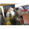 Image 2 : BOX OF MISC. - COPPER TUBING, CHALK LINE, TAPE MEASURE, TORCH, ETC.