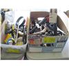 Image 1 : 2 BOXES OF MISC. - PLIERS, CRESCENT WRENCHES, VICE GRIPS, ETC.