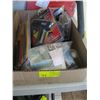 Image 1 : BOX OF MISC. - RECIPROCATING BLADES, GLUE GUN, DRILL BITS, ETC.