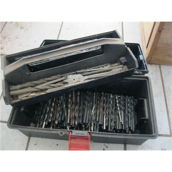 TOOL BOX W/ASSORTED DRILL BITS