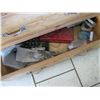 Image 8 : SMALL METALWORKER VARIABLE SPEED LATHE W/BOX OF ASSORTED TOOLING ON 3 DRAWER CHEST OF DRAWERS W/CONT