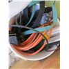 Image 2 : BUCKET OF MISC. - EXTENSION CORDS, TROUBLE LIGHTS, DOG COLLARS, ETC.