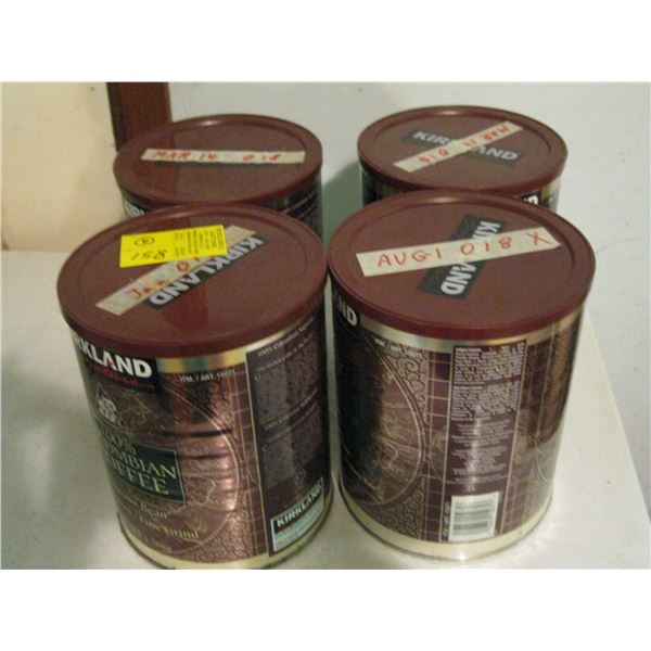 4 - NEW CANS OF OUTDATED COFFEE