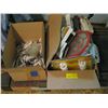 Image 1 : 2 BOXES OF MISC. - LIGHT BULBS, LIGHT SHADE, ETC.