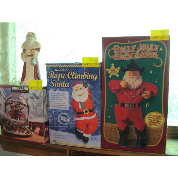 3 BOXES- XMAS ITEMS INCL. 1 XMAS FIGURINE