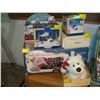 Image 1 : 4 BOXES & A STUFFED WHITE DOG - XMAS ITEMS