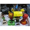 Image 1 : LOT OF MISC. - KNIFE SHARPENERS, WINDOW DANCING ORNAMENTS, FAN, ETC.