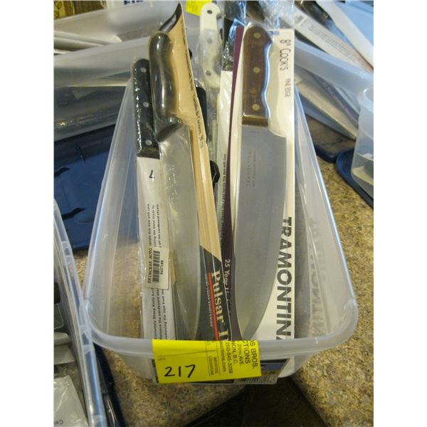 CONTAINER OF ASSORTED NEW KNIVES