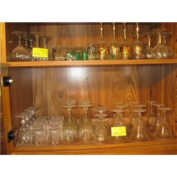 LARGE LOT OF MISC. GLASSWARE .