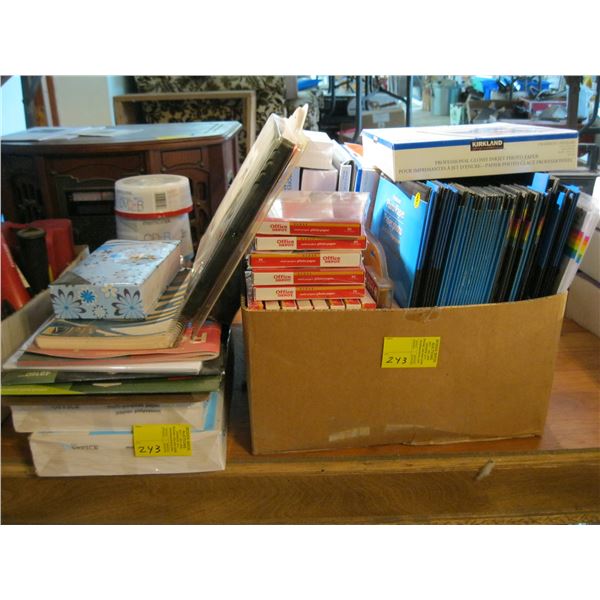 LARGE LOT OF ASSORTED PHOTOPAPER, COOLING STATION, ETC.