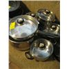 Image 2 : SET OF 6 'HAPPY HOME' STAINLESS W/GLASS TOP POTS & PANS
