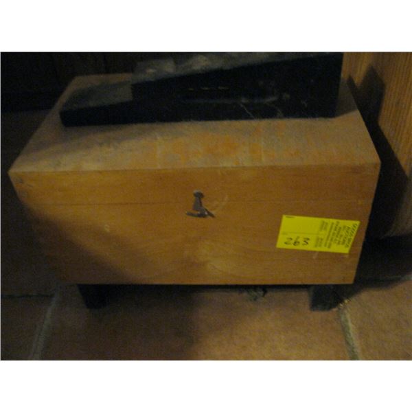 SHOESHINE BOX W/CONTENTS