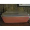 Image 2 : 6-PCS OF FLAMINGO PYREX DISHWARE (MISSING 2 LIDS OF AN 8-PC SET)