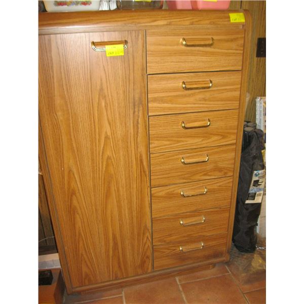 CHEST OF DRAWERS W/SIDE CUPBOARD