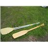 Image 1 : PAIR OF WOODEN PADDLES & A SPARE SET OF ALUMINUM HANDLED 'AS IS'