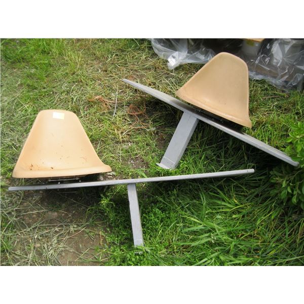 2 - SWIVEL BOAT SEATS ON STANDS