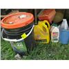 Image 1 : LOT OF ASSORTED OILS, WINDSHIELD WASHER FLUID, FUNNELS, ETC.