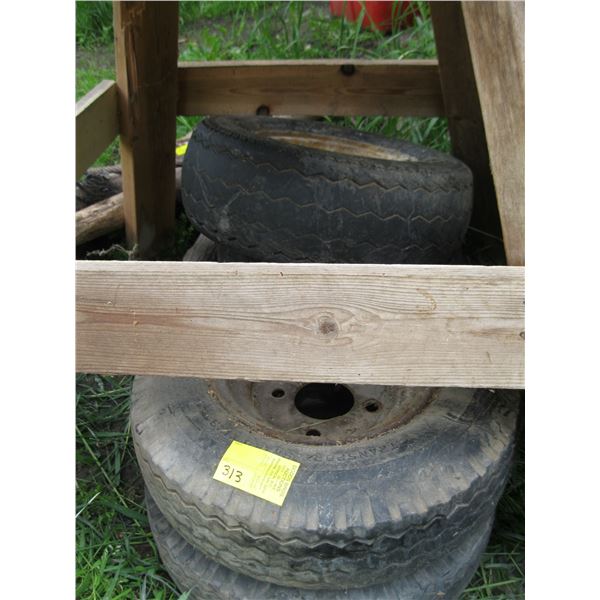 LOT OF 4 TRAILER TIRES ON RIMS