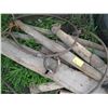 Image 2 : LOT OF WOODEN SINGLE TREES & DOUBLE TREES CABLE, ETC.
