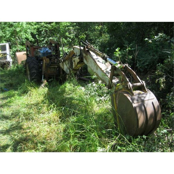 FORD 3000 TRACTOR W/FRONT END LOADER & BACKHOE TURNS OVER