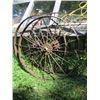 Image 1 : 3 - METAL WAGON WHEELS