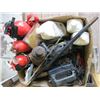 Image 2 : BOX OF MISC. - FIRE EXTINGUISHER, JACKS, AIR MINI COMPRESSORS, ETC.