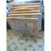 Image 1 : LOT OF 8 FOLDING WOODEN TRAY TABLES W/1 STAND