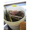 Image 1 : BUCKET OF ASSORTED PAINT BRUSHES & PAINTING SUPPLIES