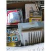 Image 2 : BOX OF MISC. - NEW ITEMS - AIR BRUSH KIT, BIT SETS, NEEDLE FILE SETS, PRESSURE GAUGE, ETC.